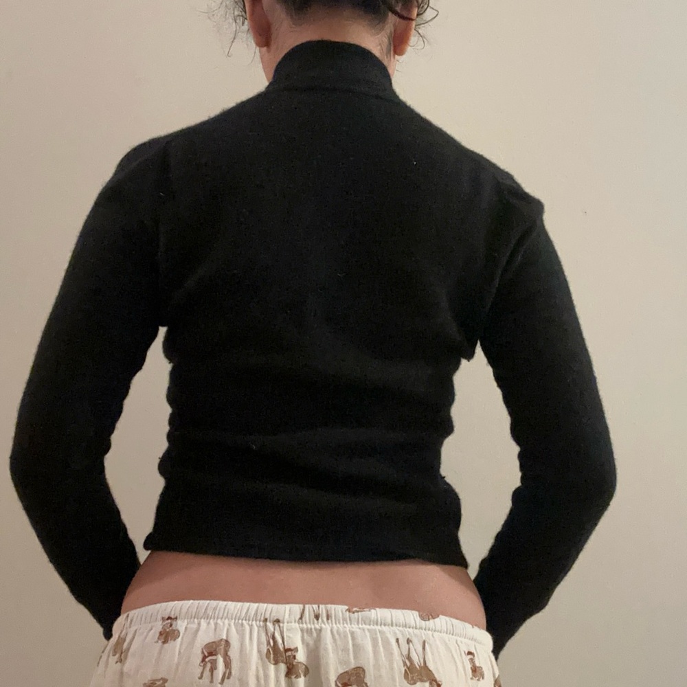 Jil Sander Black V-Neck Women's Sweater - Picture 3 of 5